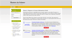 Desktop Screenshot of mastersinscience.org